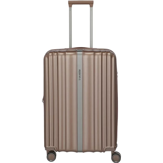 travelite Paros 4W Trolley Cappuccino Oud roze 65cm