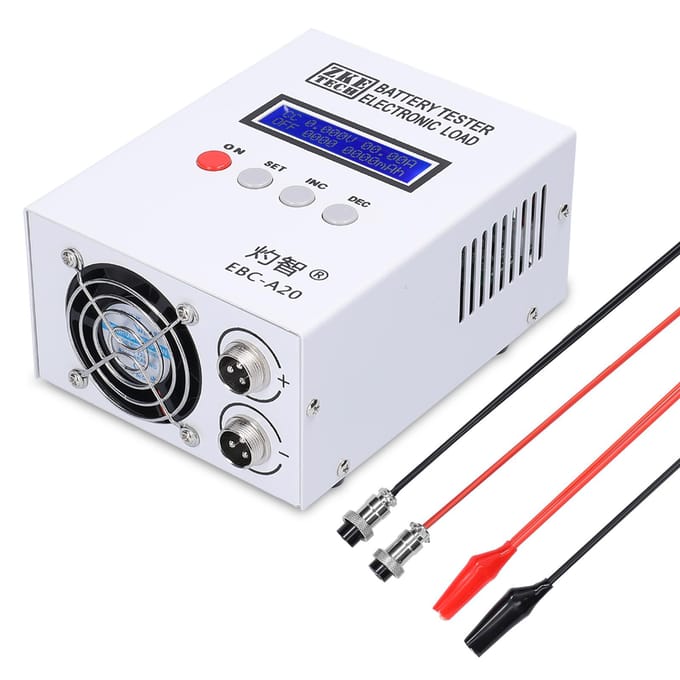 Testeur de batterie EBC-A20 30V 20A 85W, dispositif de Test de capacité de Batteries au Lithium-plomb, Recharge 5A 20A simple configuration multicolore