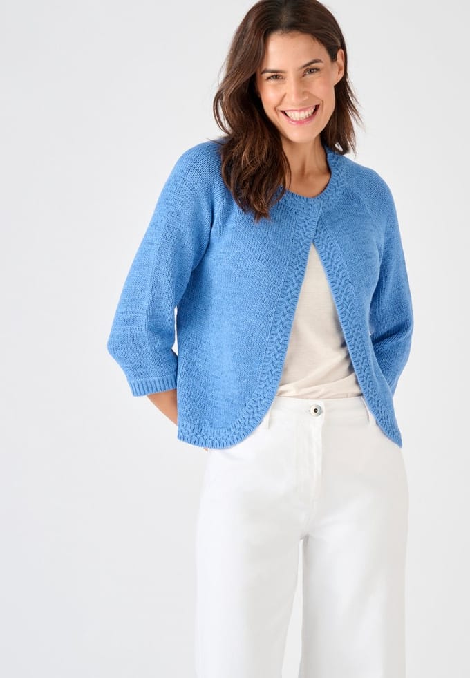 Damart - Bolerovest tricot lint - Dames - Blauw - M