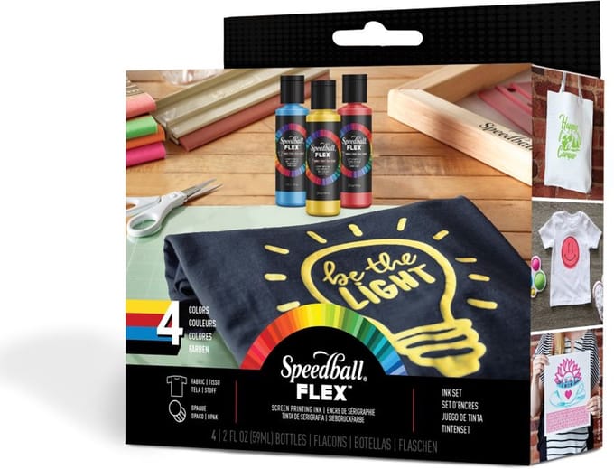 Speedball Starter set flex fabric screen printing -zeefdruk