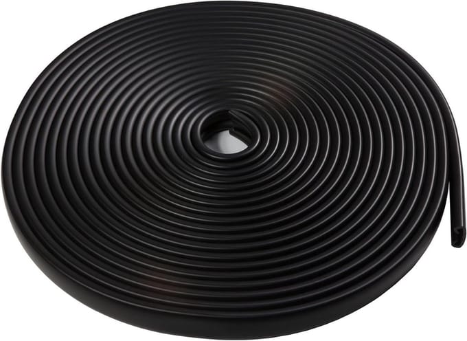 PVC Leuning - Trapleuning Profiel - Extra Ondersteuning - Weerbestendig Materiaal - 20 meter - Zwart