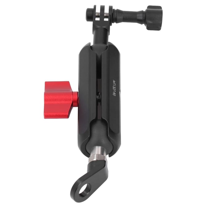 Motorfiets Achteruitkijkspiegel Camerahouder Bidirectioneel 14 Inch Kogelkop Universeel Actiecamera black