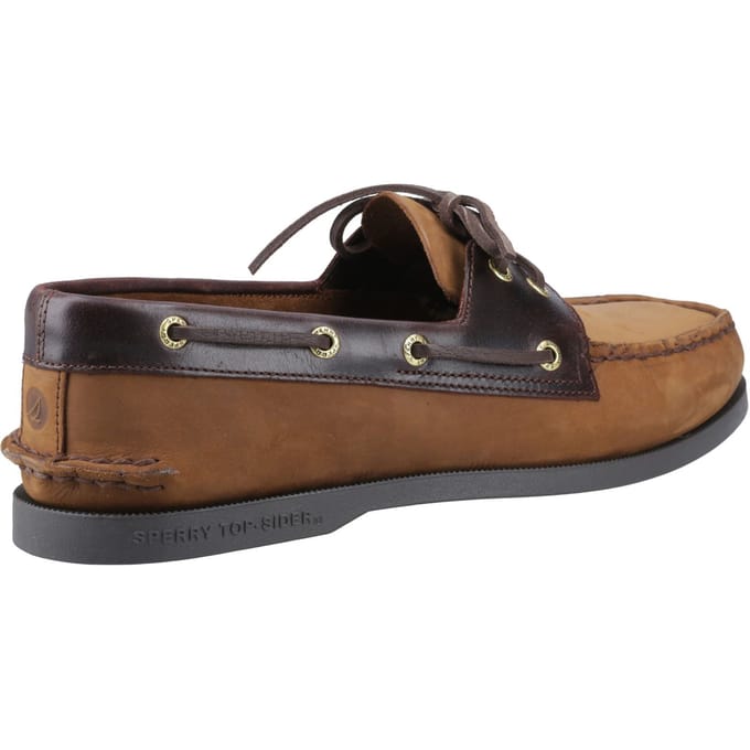 Sperry Authentieke 2 Oog Leer Heren Bruine Combinatie Boot Schoenen