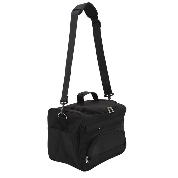 Multifunctionele Opbergtas Grote Capaciteit Ritssluiting Make-uptas met Schouderriem black