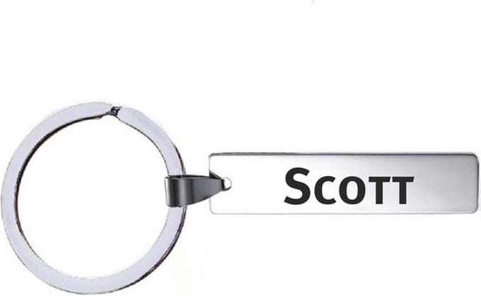Sleutelhanger Met Naam - Scott - RVS