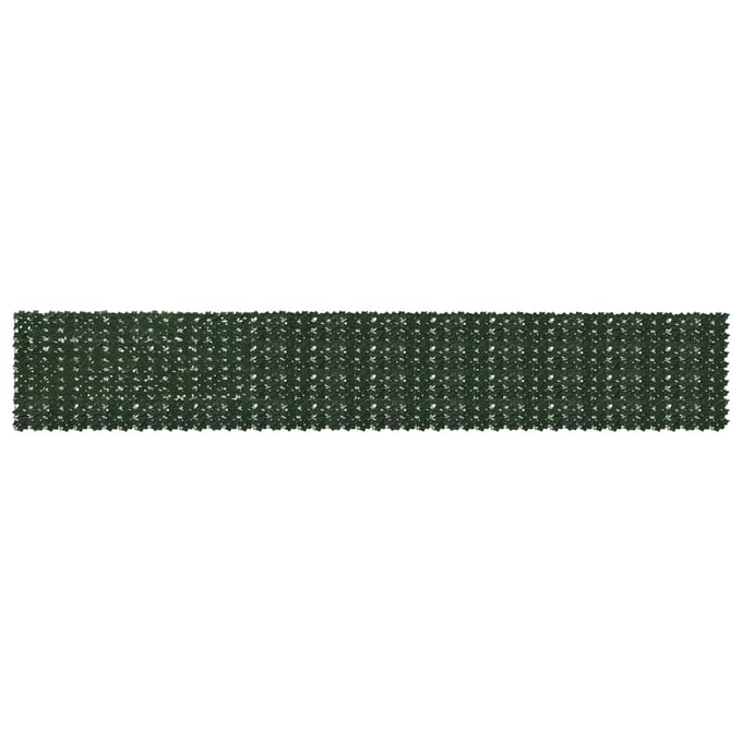 vidaXL - Balkonscherm - met - bladeren - Donkergroen - 600 - x - 100 - cm