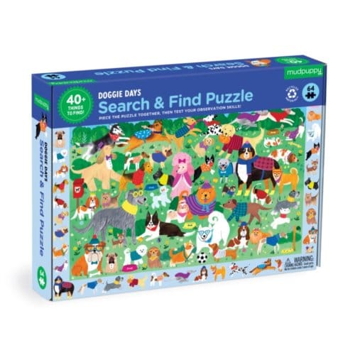 Dog Park 64 Piece Search And Find Puzzle - Mudpuppy