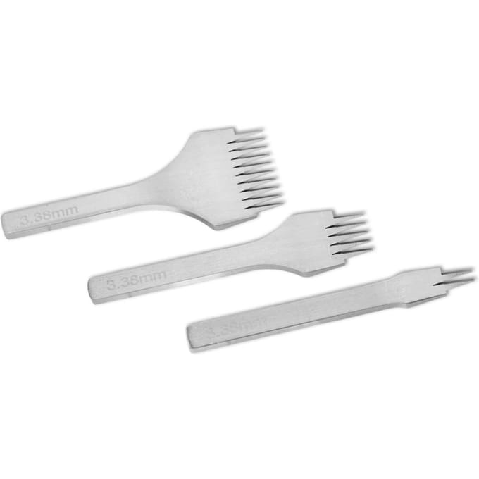 Ensemble d'outils à poinçon White Steel 2 5 10 Ensemble de ciseaux à poinçonner pour l'artisanat du cuir 3.38mm