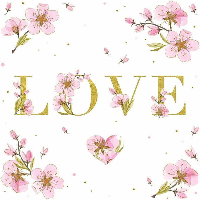 Lunch servetten Love Message - PPD - 33x33 cm