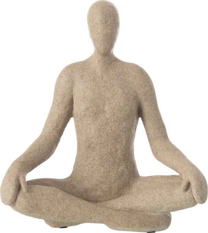 J-Line decoratie Beeld Yoga - polyresin - beige