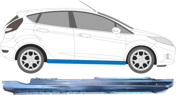 Volledige dorpel voor Ford Fiesta 2008-2017 / Rechts