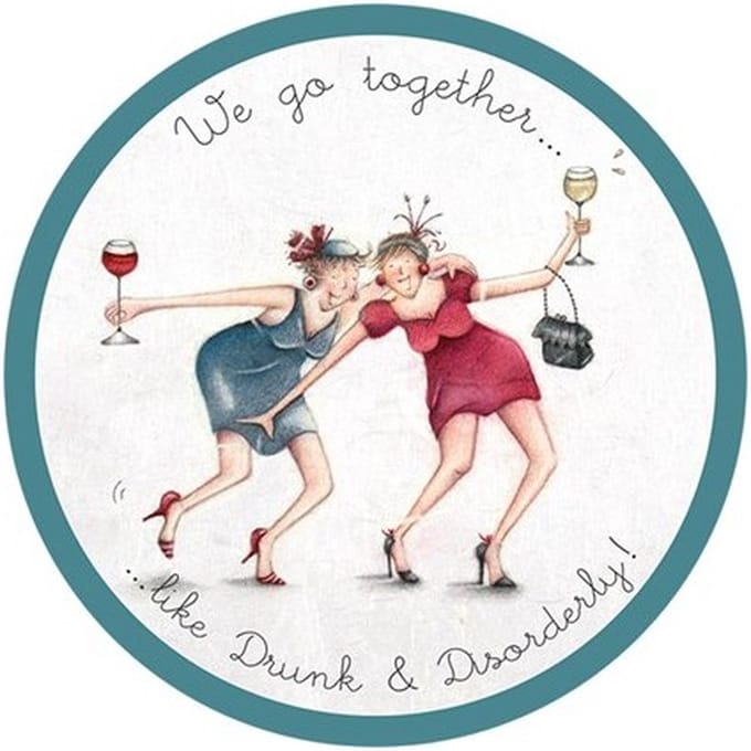 Ronde onderzetter - Drunk and Disorderly