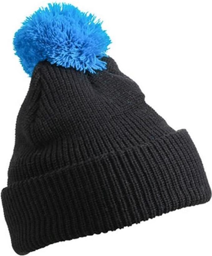 Myrtle Beach - Unisex Pompom Muts (Zwart)