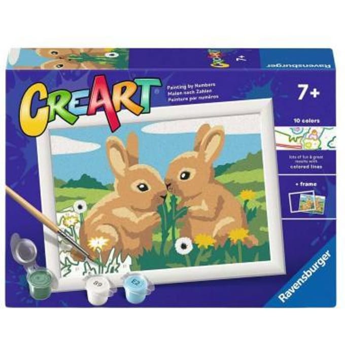 Ravensburger Creart schilderen op nummer vrolijke konijnenvriendjes