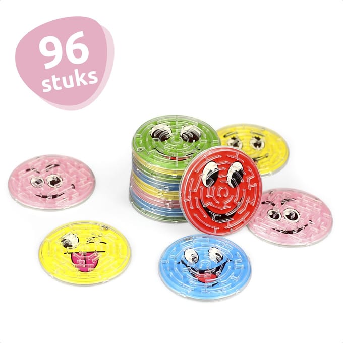 Isa Friends® - Uitdeelcadeaus Doolhof Smileys - 96 stuks