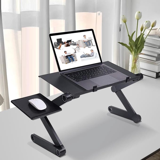 Verstelbare Laptoptafel voor Bed - Opvouwbare Computertafel met 360 Graden Hoek en Draagbaar Ontwerp