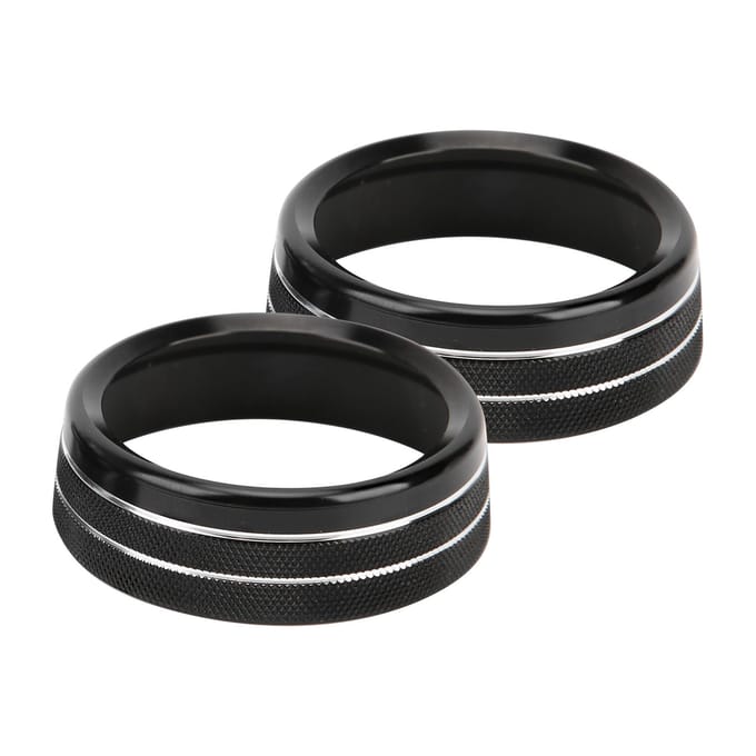 2 stuks Airconditioning Knop Sierringen Zwart Decoratie Vervanging voor Ford Mustang Focus black