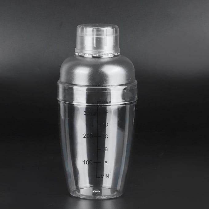 PC Cocktailshaker met Schaal Melkkan Sappen Wijn Plastic Beker voor Thuisbar Winkel 350ml white
