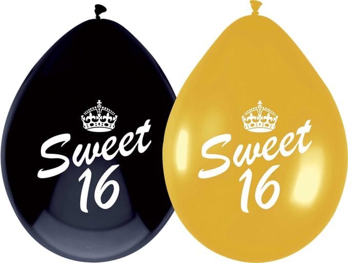 Sweet 16 - Ballonnen (6 stuks)