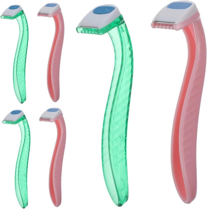 Dames Scheermessen - Scheermesjes Vrouwen - Comfortabel Scheren - Ergonomisch Ontwerp - 6 Stuks - Roze Paars