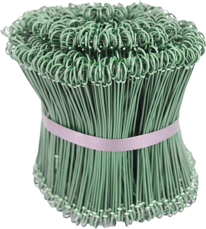 Geplastificeerde drilbinders - groen - 100mm - 1000 stuks