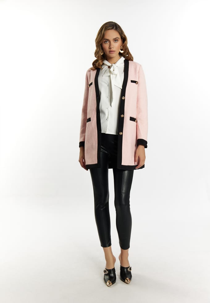 Faina Bouclé blazer Dames roze
