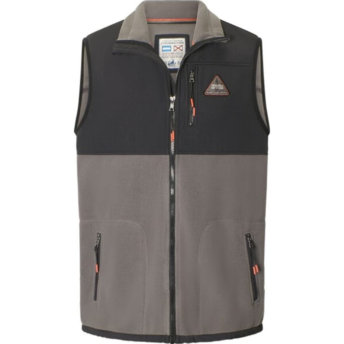 Jan Vanderstorm herren Fleecebodywarmer - 68/70 - zwart - Plus Size