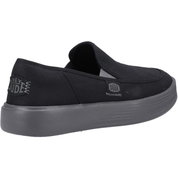 HEYDUDE Sunapee Canvas 100% Katoenen Heren Zwarte/Houtskool Instappers