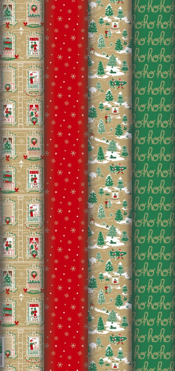 Clairefontaine Kerstinpakpapier 'Kerstsfeer'