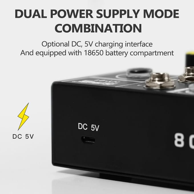 8-kanaals multifunctionele USB-audiomixer Draagbare geluidsmixer Professioneel thuisgebruik Dual zwart