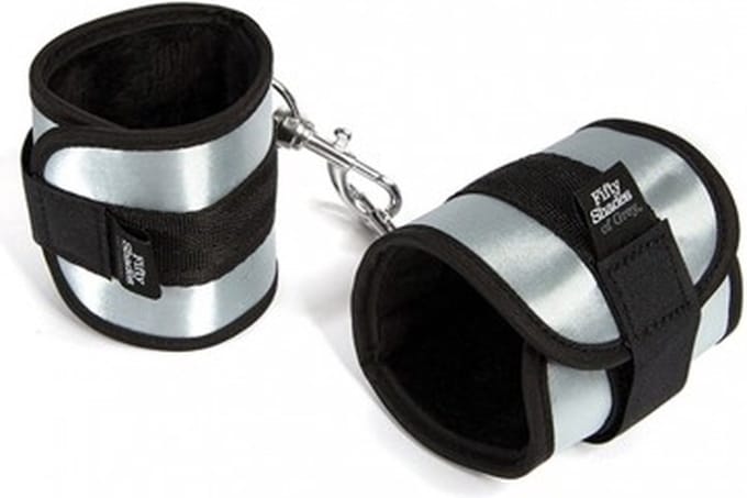 Fifty shades of grey - soft handboeien - zilver