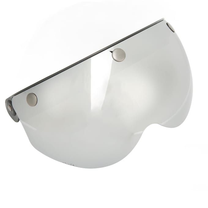 Helmvizier Winddicht Zanddicht Retro Stijl Motorhelmvizier met Verstelbare Gesp Zilver white