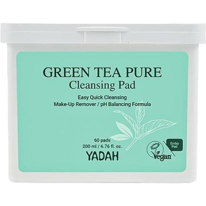 [YADAH] Green Tea Pure Cleansing Pad 200ml 60EA blue