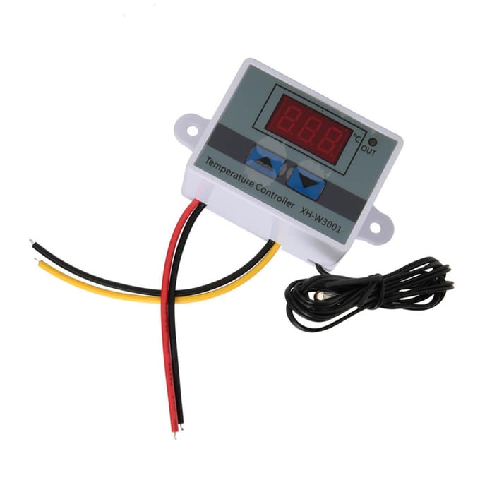 XHW3001 Temperatuurregelaar Thermostaatschakelaar met Waterdichte Sensor (24V 240W) black