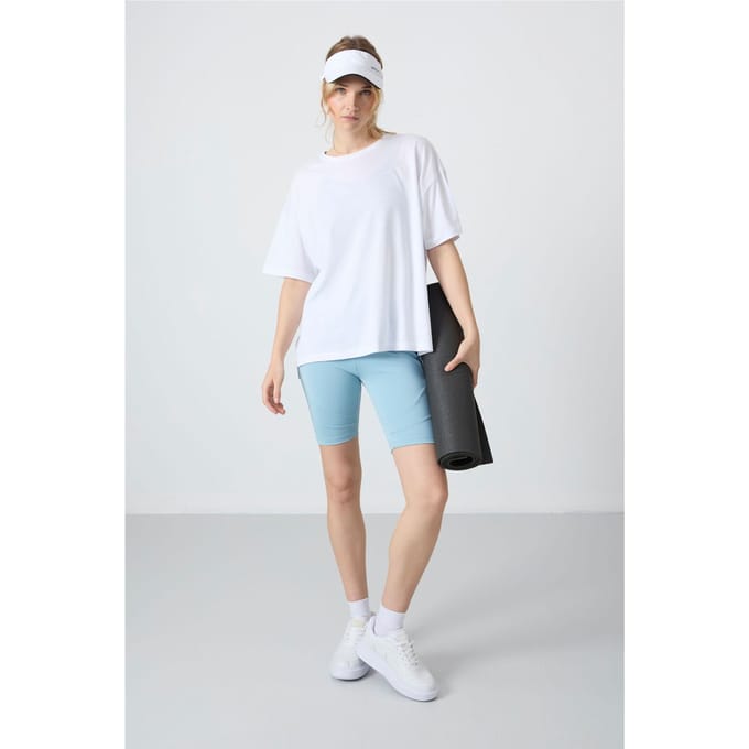 Oversized Katoen-Modal Crew Neck T-shirt
