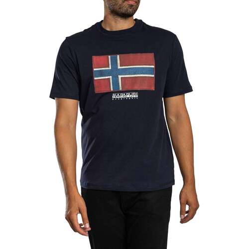 Napapijri Vlag Tiki T-Shirt, Blauw