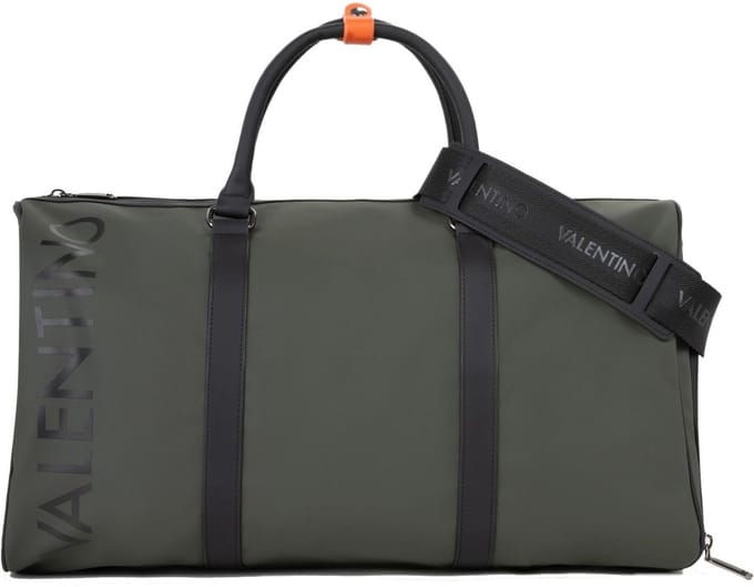 VALENTINO reistas Dragonhawk Hand Duffer Bag Milit / Nero donkergroen