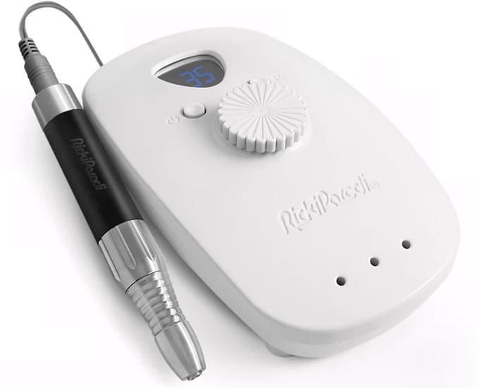 RickiParodi DigitalPro Mini Ultra – Professionele Elektrische Nagelfrees – 35.000 tpm – Draadloos & Compact – Inclusief 2 Diamantslijpers