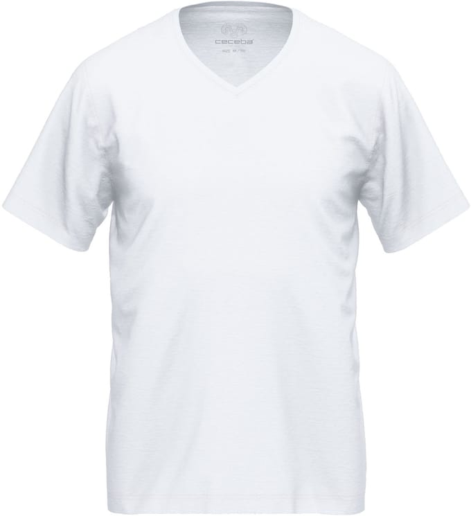 Ceceba heren T-shirt V-hals (1-pack) - wit