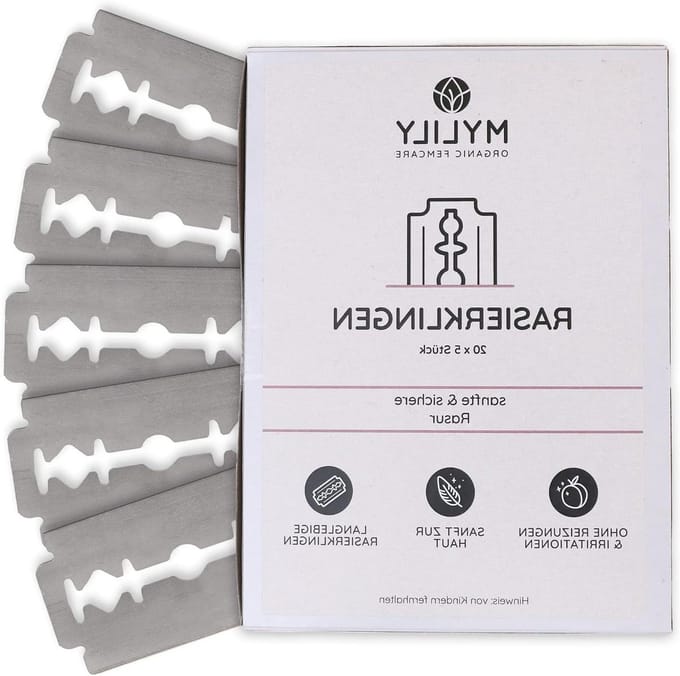 Scheermesjes Dames - Plastic-vrij Scheermes - Zero Afval Scheren - Roestvrij Staal - 5 of 100 Stuks