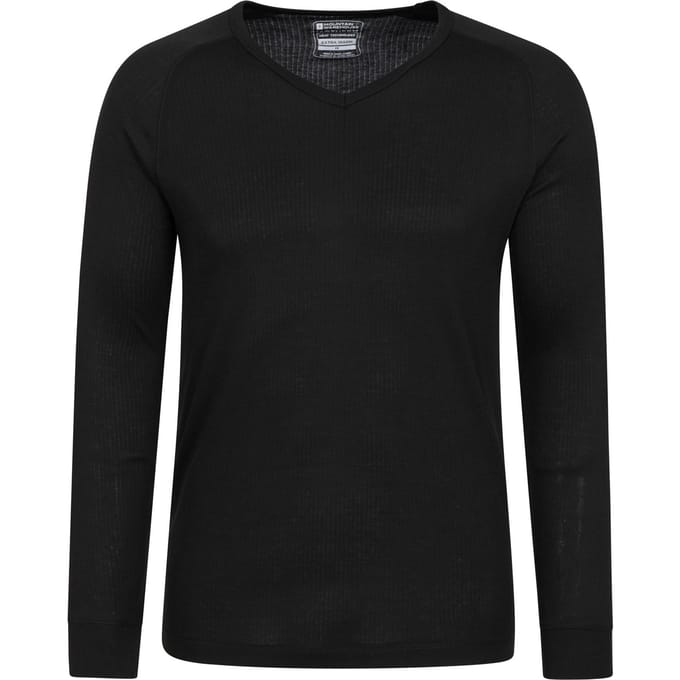 Mountain Warehouse Heren Talus V Hals Thermo Top (Zwart)