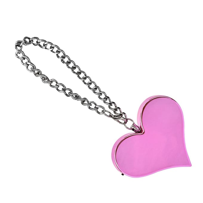 130DB Hartvorm Persoonlijk Veiligheidsalarm Sleutelhanger  (Roze) gray