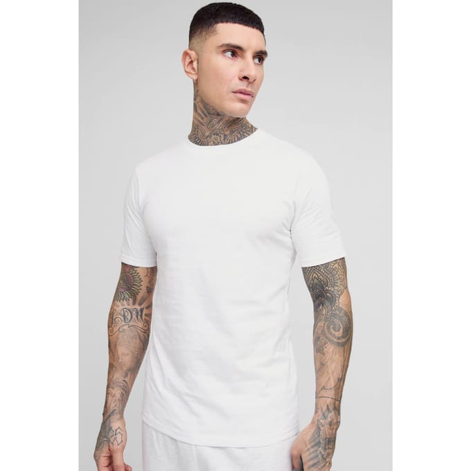 Tall Slim Fit Essential T-Shirt | White | Size Medium