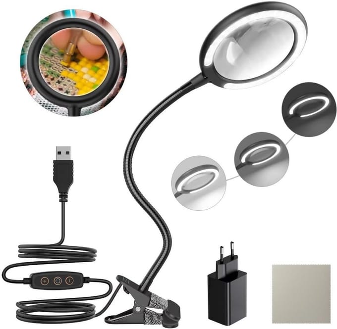 Vergrootglas met Verlichting - Loeplamp - Vergrootspiegel Led - Leesloep