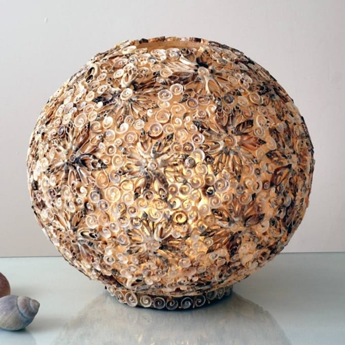 Holländer Decoratieve tafellamp MUSCHELBALL, 40 cm