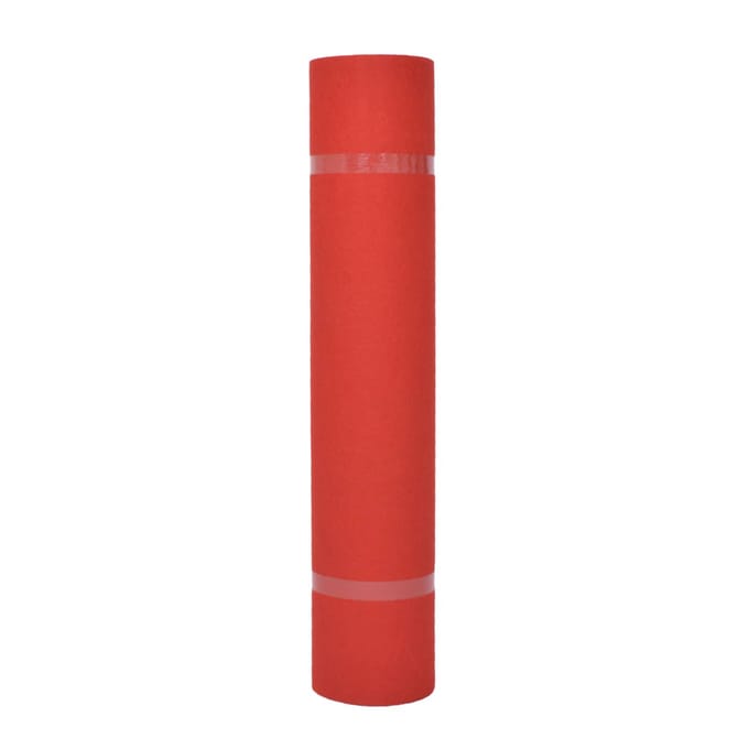 vidaXL - Tapijt - Effen - Rood - 1 - x - 12 - m - Stof