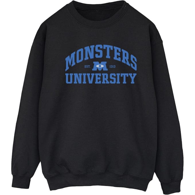 Disney Dames/Dames Monsters University Logo Sweatshirt (Zwart)