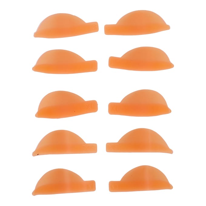 5 Paar Wimperpermanent Pads Herbruikbare Zachte Oranje Siliconen Wimperpermanent Staven voor Schoonheidsmake-up beige