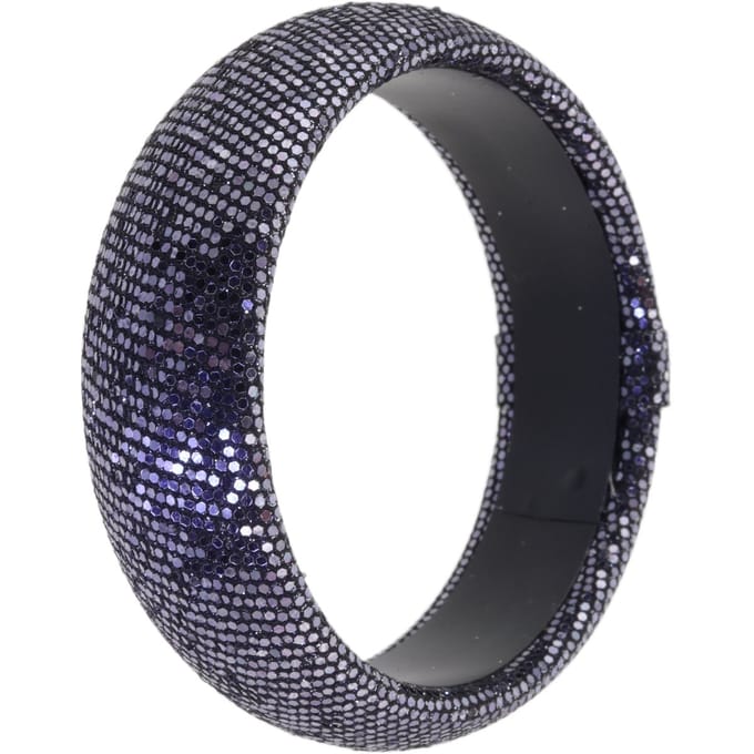 Behave – Armband – Antraciet Grijs – Brede Bangle – Glitter – Nikkelvrij