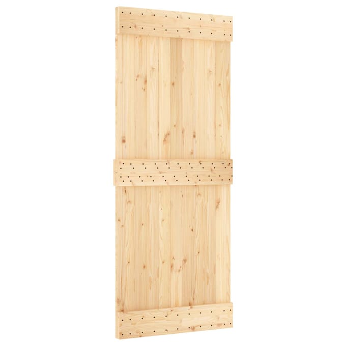 vidaXL - Schuifdeur - 85 - x - 210 - cm - Massief - Pine - Hout - (Onbehandeld)